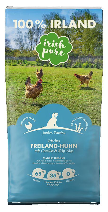 Junior Irisches Freilandhuhn mit Gemüse & Kelp-Alge, Singleprotein-Hundefutter