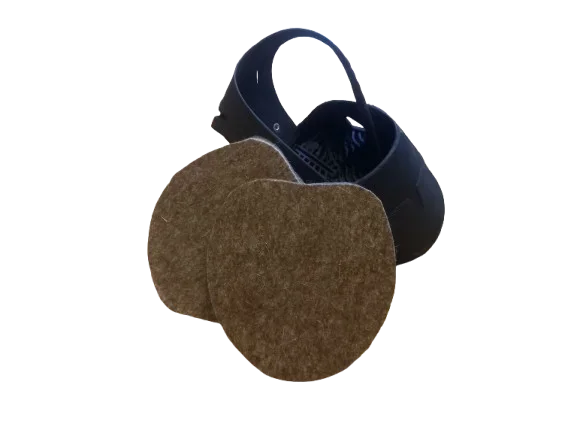 Einlagen für Hufschuhe Wollfilzsohle (1 Paar), braun
