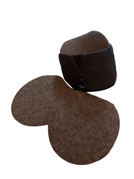 Einlagen für Hufschuhe Wollfilzsohle (1 Paar), braun