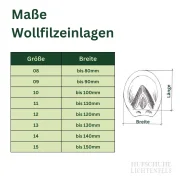 Einlagen für Hufschuhe Wollfilzsohle (1 Paar), braun